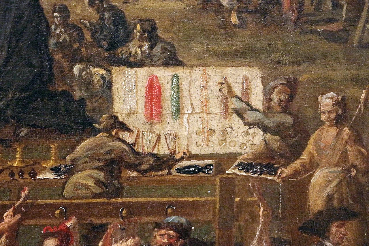 Mercato o il mercato del Verziere - Castello Sforzesco, Milano, dettaglio 3